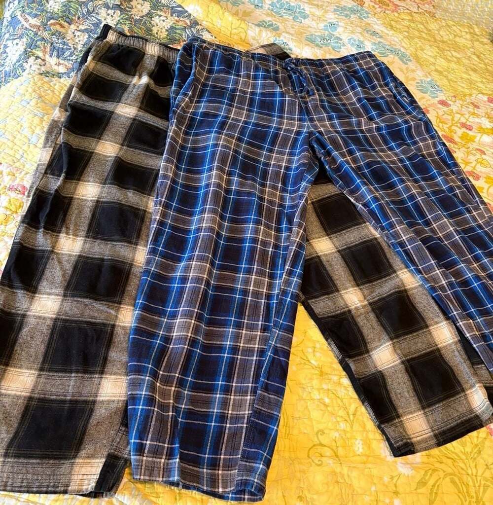 EUC Eddie Bauer Men's Plaid Flannel Pajama Pants Set of 2, Size XXL